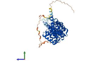 AlphaFold protein structure predicition of Human Recombinant PPP2R5B Protein, UniprotID Q15173