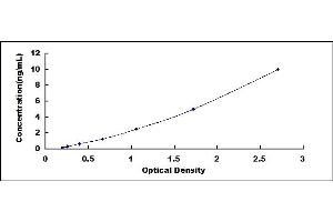 Typical standard curve (TIMD4 ELISA Kit)