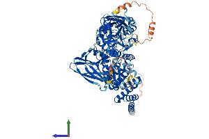AlphaFold protein structure predicition of Mouse Recombinant Prmt9 Protein, UniprotID Q3U3W5 (FBXO11 Protein (AA 1-846) (His tag))