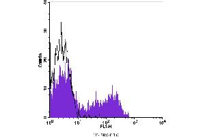 Flow Cytometry (FACS) image for anti-CD45RO (CD45RO) antibody (FITC) (ABIN2144609) (CD45RO antibody  (FITC))