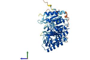 AlphaFold protein structure predicition of Human Recombinant PRAMEF20 Protein, UniprotID Q5VT98 (PRAMEF20 Protein (AA 1-475) (His tag))