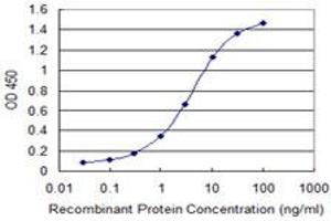 Detection limit for recombinant GST tagged TMEFF1 is 0. (TMEFF1 antibody  (AA 65-172))