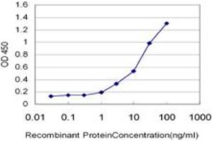 Detection limit for recombinant GST tagged TK1 is approximately 1ng/ml as a capture antibody.