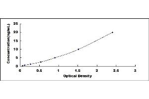 Typical standard curve (Glutathione Peroxidase 2 ELISA Kit)