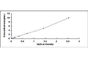 Typical standard curve (LAMP1 ELISA Kit)