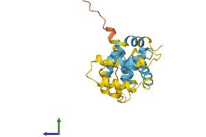 AlphaFold protein structure predicition of Human Recombinant BID Protein, UniprotID P55957 (BID Protein (AA 1-195) (His tag))