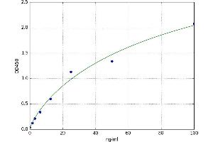A typical standard curve (HLA-DQA2 ELISA Kit)