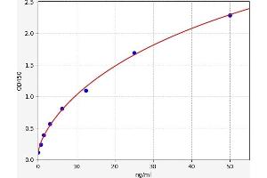 Typical standard curve (Complement C4 ELISA Kit)