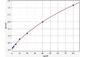 Typical standard curve (IgG1 ELISA Kit)
