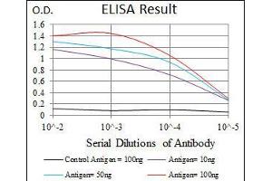Black line: Control Antigen (100 ng), Purple line: Antigen(10 ng), Blue line: Antigen (50 ng), Red line: Antigen (100 ng),