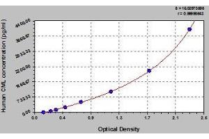 Typical standard curve (Carboxy Methyl Lysine ELISA Kit)