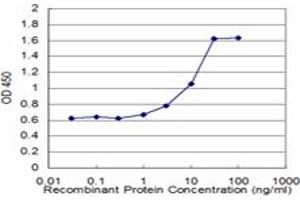 Detection limit for recombinant GST tagged HESX1 is approximately 1ng/ml as a capture antibody. (HESX Homeobox 1 antibody  (AA 1-110))