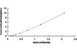 Typical standard curve (PKC delta ELISA Kit)