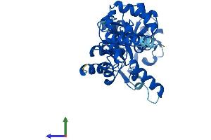 AlphaFold protein structure predicition of Mouse Recombinant Gdpd1 Protein, UniprotID Q9CRY7 (GDPD1 Protein (AA 1-314) (His tag))