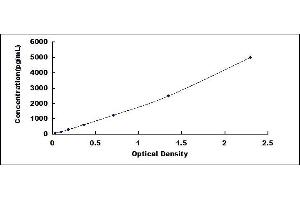 Typical standard curve (MYL3/CMLC1 ELISA Kit)