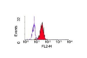 Staining of human peripheral blood monocytes with MOUSE ANTI HUMAN CD84: RPE (ABIN119620) (CD84 antibody  (PE))