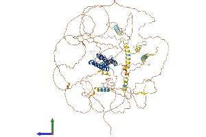 AlphaFold protein structure predicition of Mouse Recombinant Dlgap1 Protein, UniprotID Q9D415