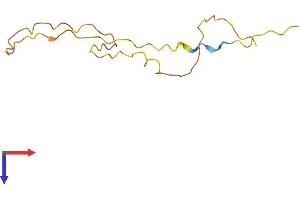 AlphaFold protein structure predicition of Human Recombinant LCE2D Protein, UniprotID Q5TA82 (SPRL1A Protein (AA 1-110) (His tag))