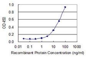 Detection limit for recombinant GST tagged TRIM46 is 1 ng/ml as a capture antibody. (TRIM46 antibody  (AA 451-560))
