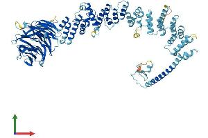 AlphaFold protein structure predicition of Human Recombinant TGFBRAP1 Protein, UniprotID Q8WUH2 (TGFBRAP1 Protein (AA 1-860) (His tag))