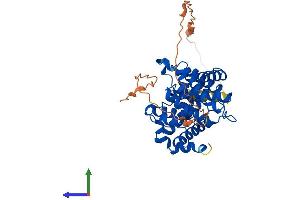 AlphaFold protein structure predicition of Human Recombinant CCNB2 Protein, UniprotID O95067 (Cyclin B2 Protein (CCNB2) (AA 1-398) (His tag))
