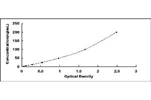 Typical standard curve (KNG1 ELISA Kit)