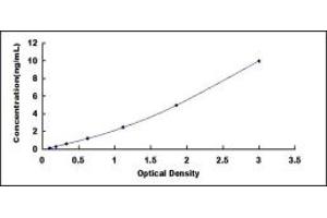 Typical standard curve (UBIAD1 ELISA Kit)