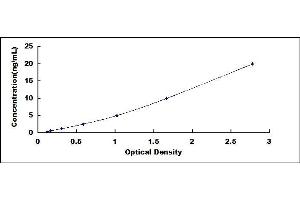 Typical standard curve (Myogenin ELISA Kit)