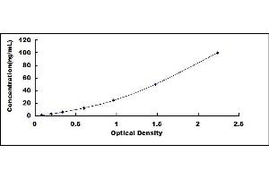 Typical standard curve (Clusterin ELISA Kit)