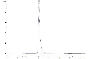 The purity of SARS-COV-2 Spike S Trimer(D614G) is greater than 95 % as determined by SEC-HPLC. (SARS-CoV-2 Spike Protein (D614G, Trimer) (His-Avi Tag))