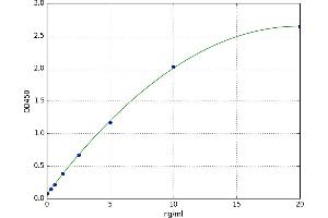 A typical standard curve (Cx40/GJA5 ELISA Kit)