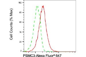 Flow cytometric analysis of PSMC3 expression in HT- cells using PSMC3 antibody (ABIN7799940), 1:2,000). (PSMC3 antibody)
