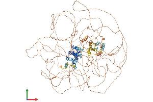 AlphaFold protein structure predicition of Human Recombinant GPRASP1 Protein, UniprotID Q5JY77