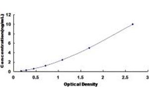 Typical standard curve (MSMB ELISA Kit)