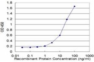 Detection limit for recombinant GST tagged MYCN is approximately 1ng/ml as a capture antibody. (MYCN antibody  (AA 1-100))