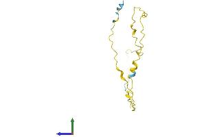 AlphaFold protein structure predicition of Human Recombinant VCX2 Protein, UniprotID Q9H322 (VCX2 Protein (AA 1-139) (His tag))