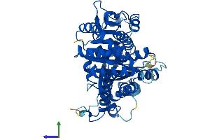 AlphaFold protein structure predicition of Mouse Recombinant Tubg1 Protein, UniprotID P83887 (TUBG1 Protein (AA 1-451) (His tag))