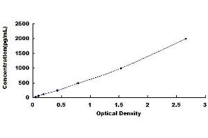 Typical standard curve (Nerve Growth Factor ELISA Kit)