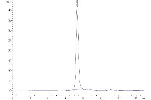 The purity of Human Siglec-10(R119A) is greater than 95 % as determined by SEC-HPLC. (SIGLEC10 Protein (AA 17-546, Arg119Ala-Mutant) (His-Avi Tag))