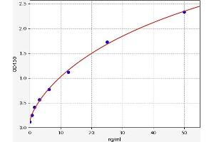 Typical standard curve (MC5 Receptor ELISA Kit)