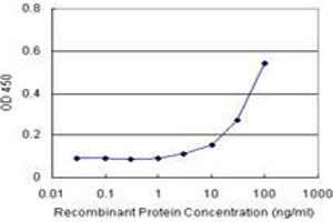 Sandwich ELISA detection sensitivity ranging from 3 ng/mL to 100 ng/mL. (TDP1 (Human) Matched Antibody Pair)