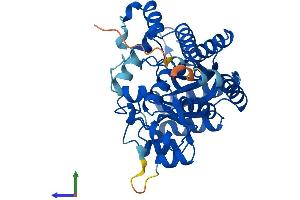 AlphaFold protein structure predicition of Mouse Recombinant Adal Protein, UniprotID Q80SY6