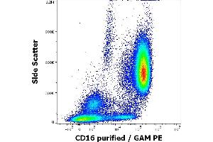 Anti-human CD16 purified antibody (clone MEM-168) works in flow cytometry application. (CD16 antibody)