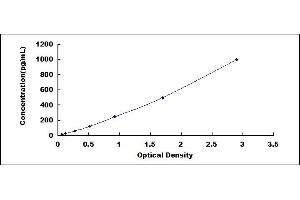 Typical standard curve (FNDC5 ELISA Kit)