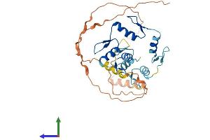 AlphaFold protein structure predicition of Mouse Recombinant Gfi1b Protein, UniprotID O70237