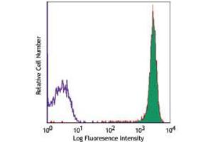 Flow Cytometry of Mouse anti-CD45 PE - 200-308-N68 Flow Cytometry of Mouse anti-CD45 Phycoerythrin Conjugated Monoclonal Antibody.