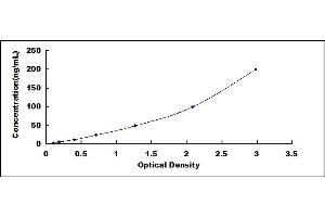 Typical standard curve (ARG2 ELISA Kit)