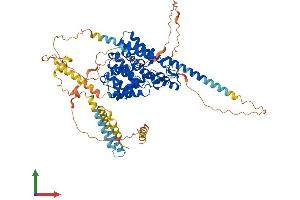 AlphaFold protein structure predicition of Human Recombinant PDE1C Protein, UniprotID Q14123