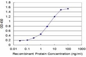 Detection limit for recombinant GST tagged EDNRA is approximately 0. (Endothelin-1 Receptor antibody  (AA 18-80))