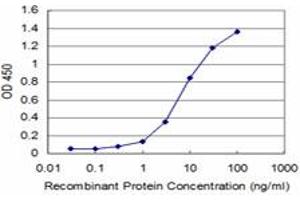 Detection limit for recombinant GST tagged DLX5 is approximately 1ng/ml as a capture antibody. (DLX5 antibody  (AA 1-110))